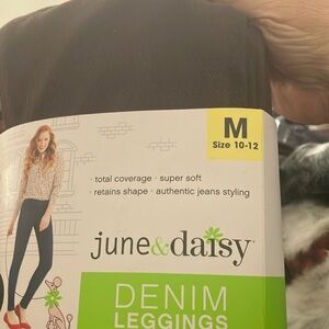 FINAL MARKDOWN June daisy brown leggings medium nip
